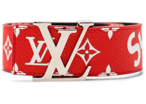 supreme x louis vuitton belt|supreme lv belt retail price.